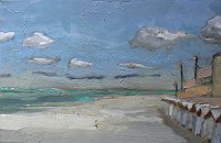 Voir plage - 6P - huile sur toile